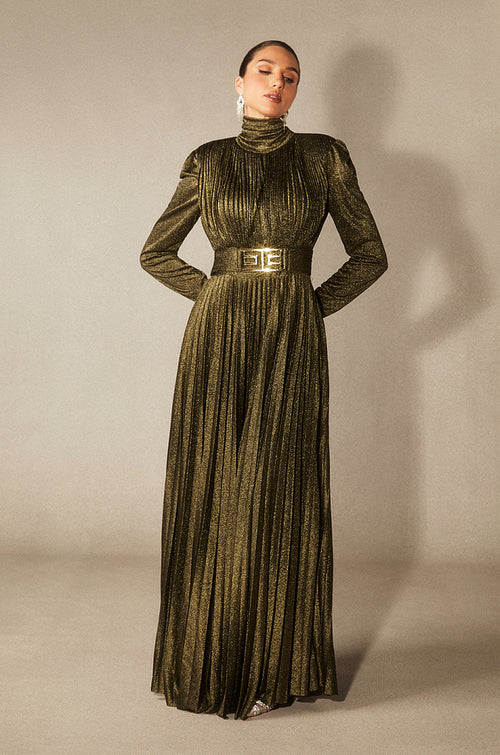 Aurelia Dominion Pleated Gown
