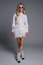 Chanel Chain Embellished Two-Tone Leather Boots