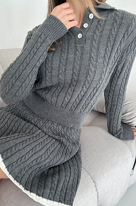 ‘Lorella’ Sweater Skirt Set