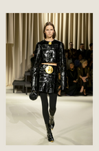 Schiaparelli Éclat Croco Embossed Skirt & Jacket Set