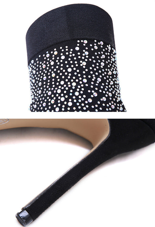 ‘Anastasia’ Rhinestone Thigh High Boot