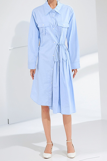 ‘Adlai’ Asymmetrical Shirt Dress