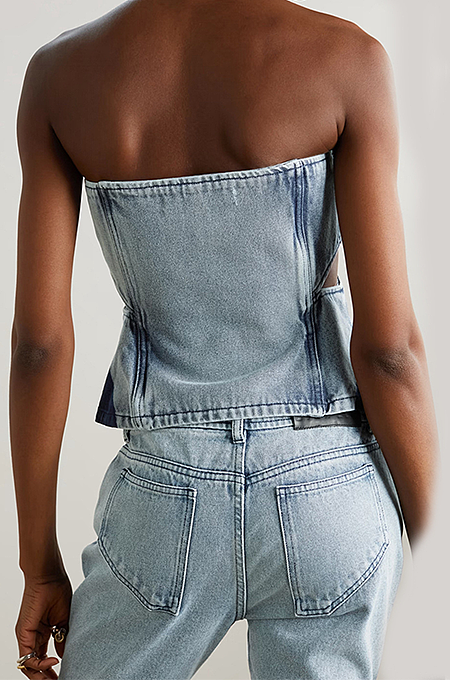 “Merced Bluel” Denim Pants Set