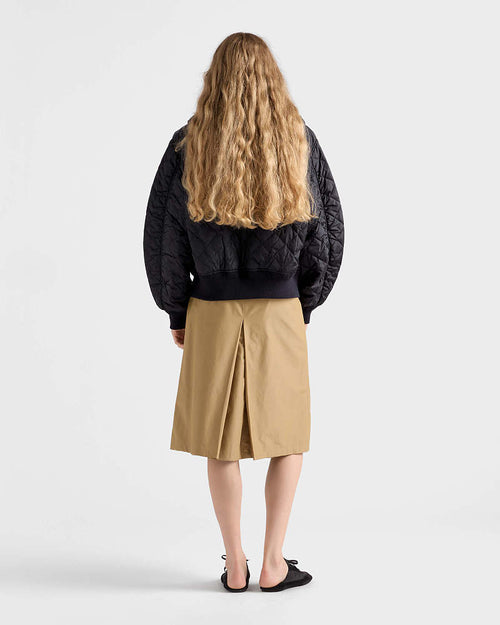 Prada Nero Quilted Re-Nylon Hooded Bomber Jacket