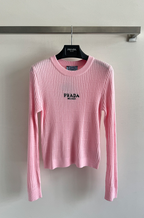 Prada Milano Ribbed Logo Knit Sweater