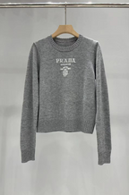 Prada Crest Emblem Knit Sweater