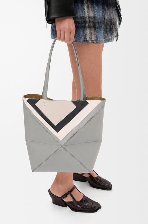 Loewe Puzzle Edge Tote Bag – Tricolor Leather Geometry