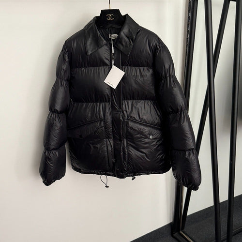 Miu Miu Quilted Puffer Jacket with Contrast Collar