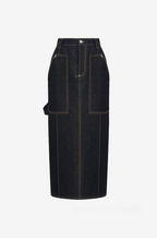 Alexander Wang Structured Utility Denim Midi Skirt