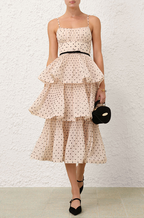 Zimmermann Polka Cascade Tiered Dress