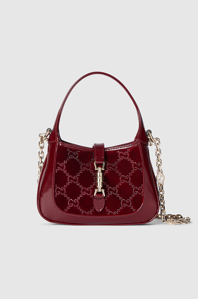 Gucci Burgundy GG Velvet Mini Jackie Shoulder Bag – LUXE LIVING