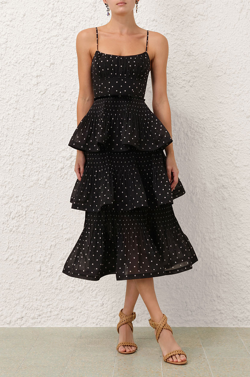 Zimmermann Polka Cascade Tiered Dress