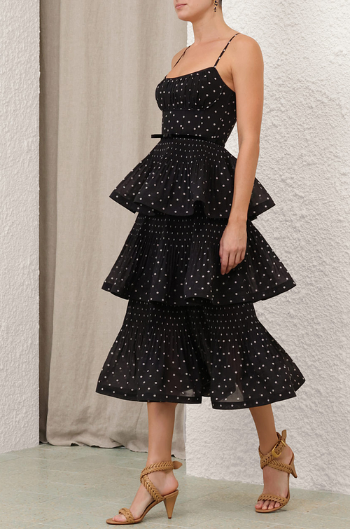 Zimmermann Polka Cascade Tiered Dress