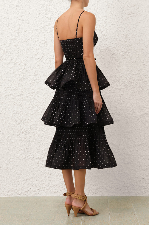 Zimmermann Polka Cascade Tiered Dress