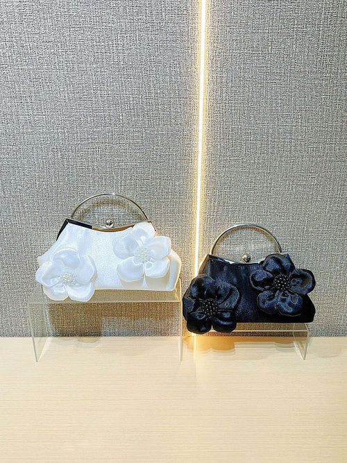 'Camellia-Adorned’Handbag