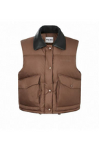 Miu Miu Puffer Vest with Leather Collar