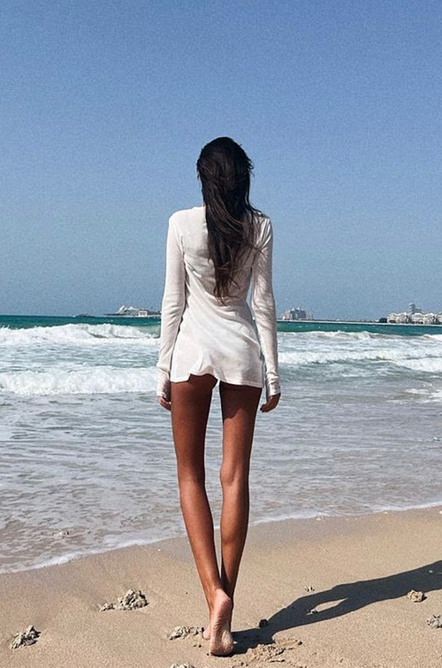 Miu Miu Sheer Signature Logo Long Sleeve Top / Mini Dress