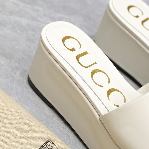 GG Monogram Wedge Sandals