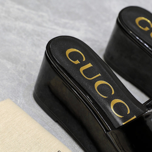 GG Monogram Wedge Sandals