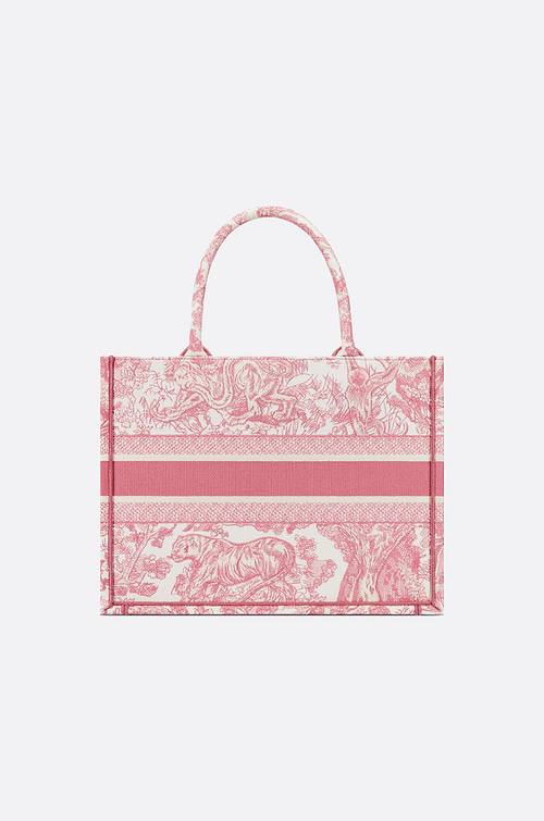 Dior Medium Toile de Jouy Embroidered Book Tote – Rose Éclat Edition