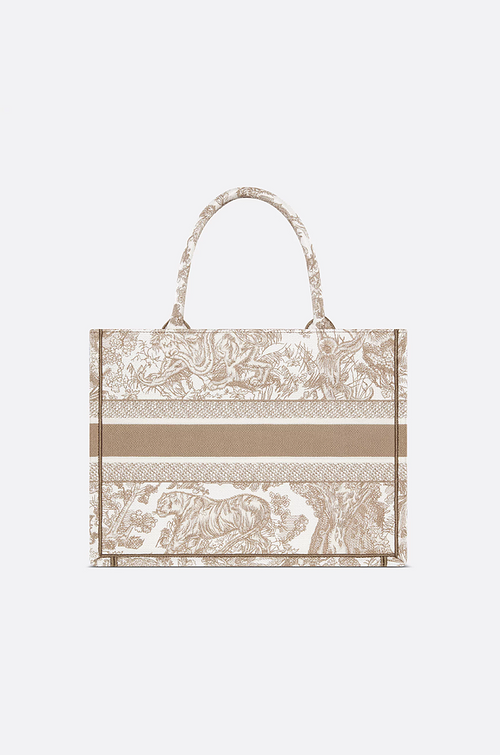Christian Dior Medium “Toile de Jouy” Book Tote in Beige Embroidery