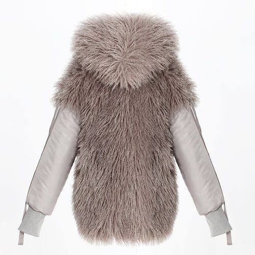 Grise Éminence Shearling Duvet Coat