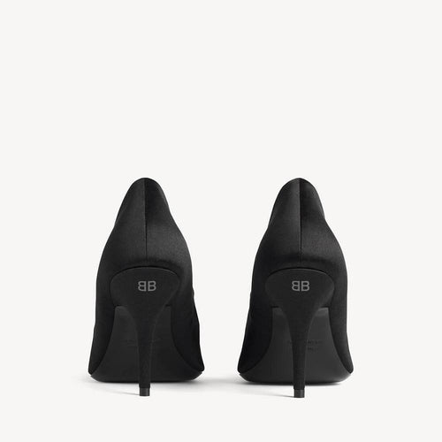 BALENCIAGA Crystal Bow Satin Pumps