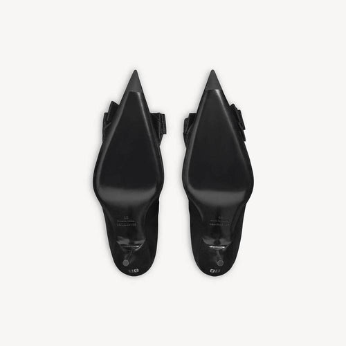 BALENCIAGA Crystal Bow Satin Pumps