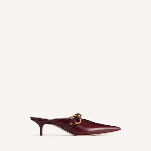 BALENCIAGA Monaco Buckle Leather Mules