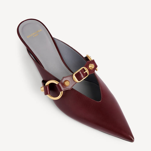BALENCIAGA Monaco Buckle Leather Mules