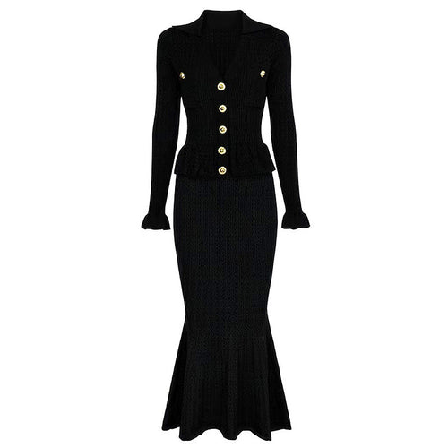 Élise Royale Knit Skirt Set