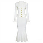 Élise Royale Knit Skirt Set