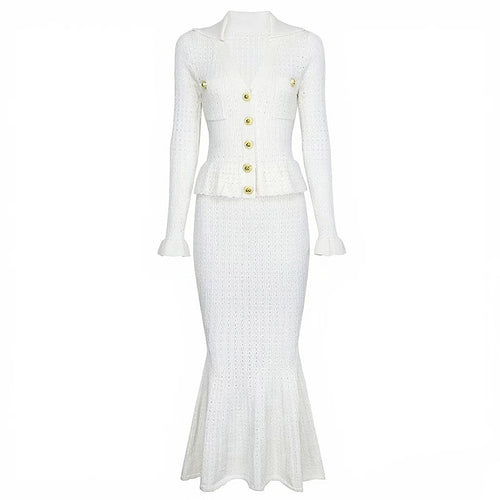 Élise Royale Knit Skirt Set