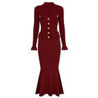 Élise Royale Knit Skirt Set