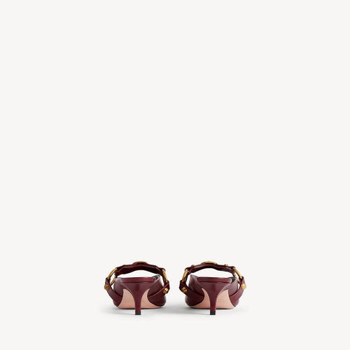 BALENCIAGA Monaco Buckle Leather Mules