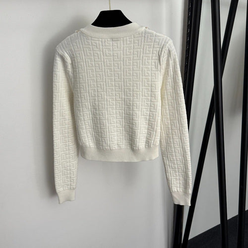 Balmain Paris Éclat Textured Knit Cardigan