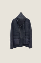 Max Mara “Echarpe d’Hiver” Wool Scarf-Collar Jacket