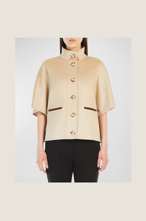 Max Mara “Capella di Lana” Wool Cape Jacket