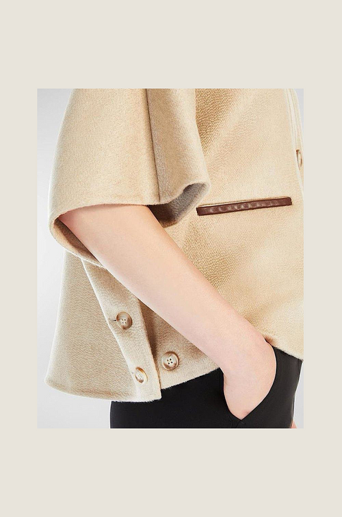 Max Mara “Capella di Lana” Wool Cape Jacket