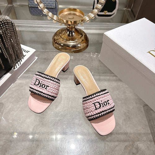 DIOR Dway Raffia Mule Sandals