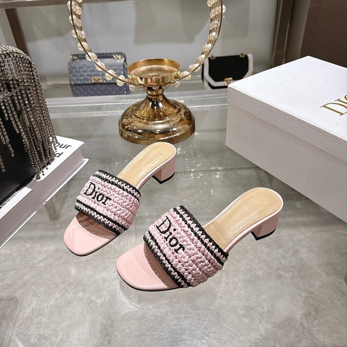 DIOR Dway Raffia Mule Sandals