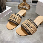 DIOR Dway Raffia Mule Sandals