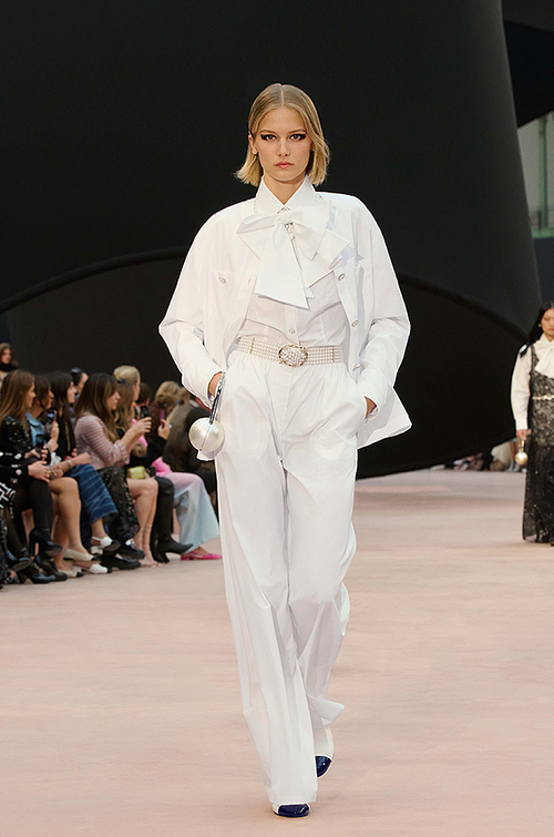 Chanel “Haute Ligne” Cotton Poplin Wide-Leg Trouser