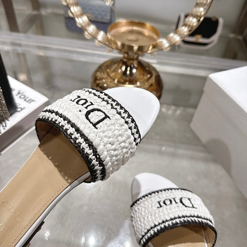 DIOR Dway Raffia Slide Sandals