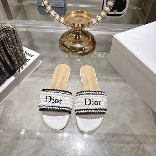DIOR Dway Raffia Slide Sandals
