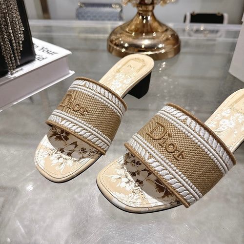 DIOR Dway Jardin d’Été Embroidered Heeled Slide