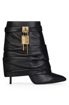 Givenchy Shark Lock Stiletto Ankle Boots – Black Smooth Leather