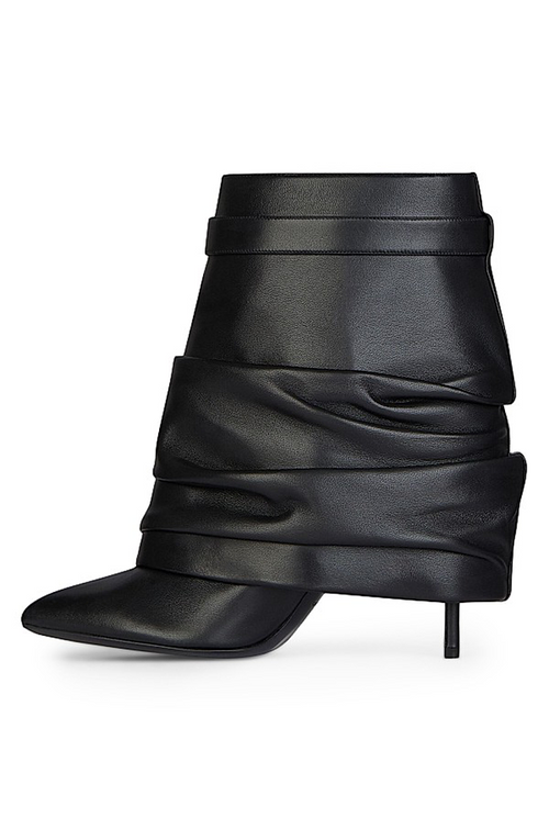 Givenchy Shark Lock Stiletto Ankle Boots – Black Smooth Leather