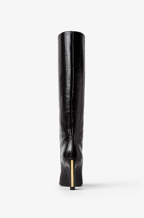 Fendi Stiletto Leather Knee-High Boots – Black