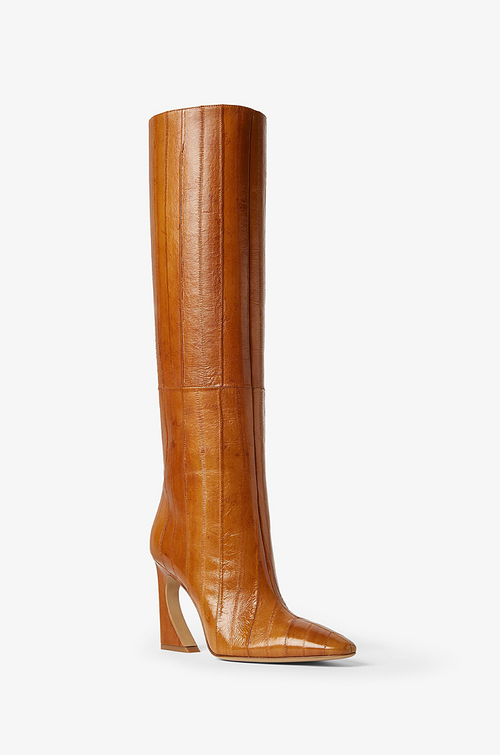 Fendi Stiletto Leather Knee-High Boots – Caramello